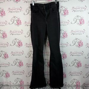 American Eagle Outfitters jeans denim dark black Charcoal Black Flared Jeans